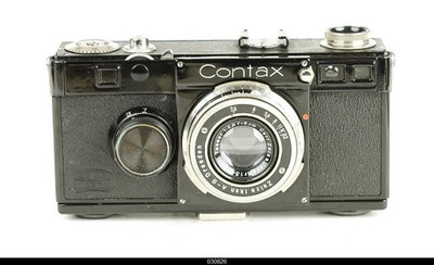 Zeiss Ikon Black Contax I w Zeiss Tessar 2.8/5cm Black Nickel Mint