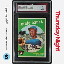1959 TOPPS #350 ERNIE BANKS KSA 4