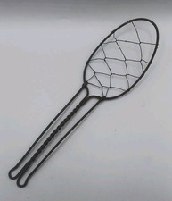 VTG Primitive Egg Beater Whisk Metal Twisted Wire Wisk Spoon Farmhouse Gadget