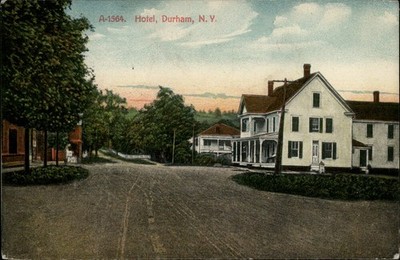 Durham,NY Hotel 1913 Greene County New York Postcard