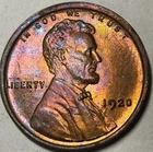 1920 Lincoln Wheat Cent — Uncirculated MS R/B TONER