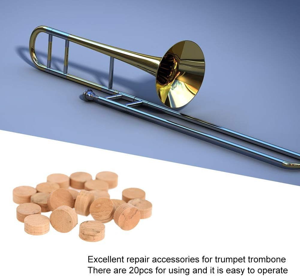 20Pcs Repairing Cork Pads, 9.5Mm Replacement Parts, Trombone Repairing Cork Pads