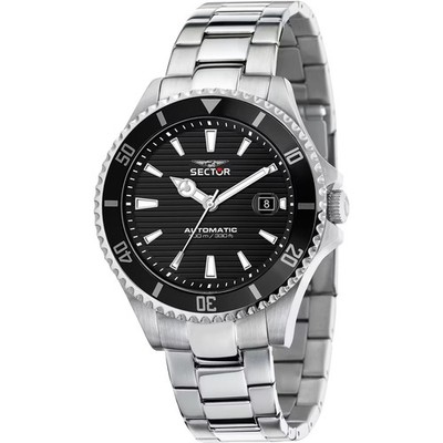 Automatic Mens Wristwatch SECTOR 230 R3223161006 Stainless Steel Black Sub 100mt