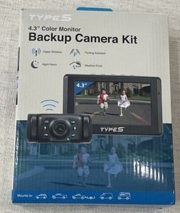TYPE S 4.3 " COLOR MONITOR BACK UP CAMERA KIT - NEW-open box