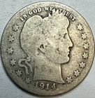 1914 - Barber Silver Quarter - Exact Coin Imaged #BAR205