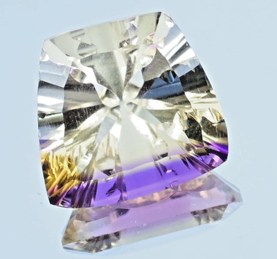 Natural Bi-Color Ametrine 14.65Ct FancyCut Untreated Certified Stunning Gemstone