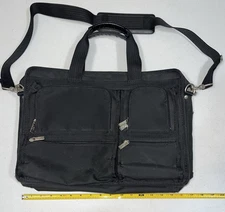 Heavy Duty Canvas Black Laptop Messenger Bag