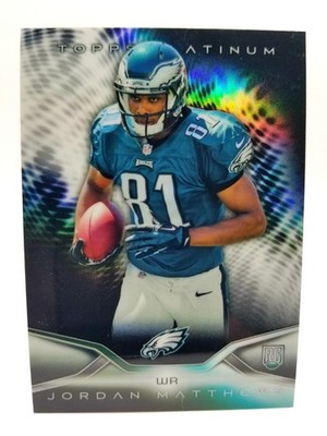 2014 Topps Platinum Jordan Matthews #136 Black Refractor Holo RC Rookie Eagles