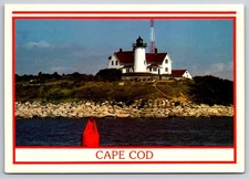 Postcard Cape Cod MA Nobska Lighthouse Falmouth Vintage USA Unposted
