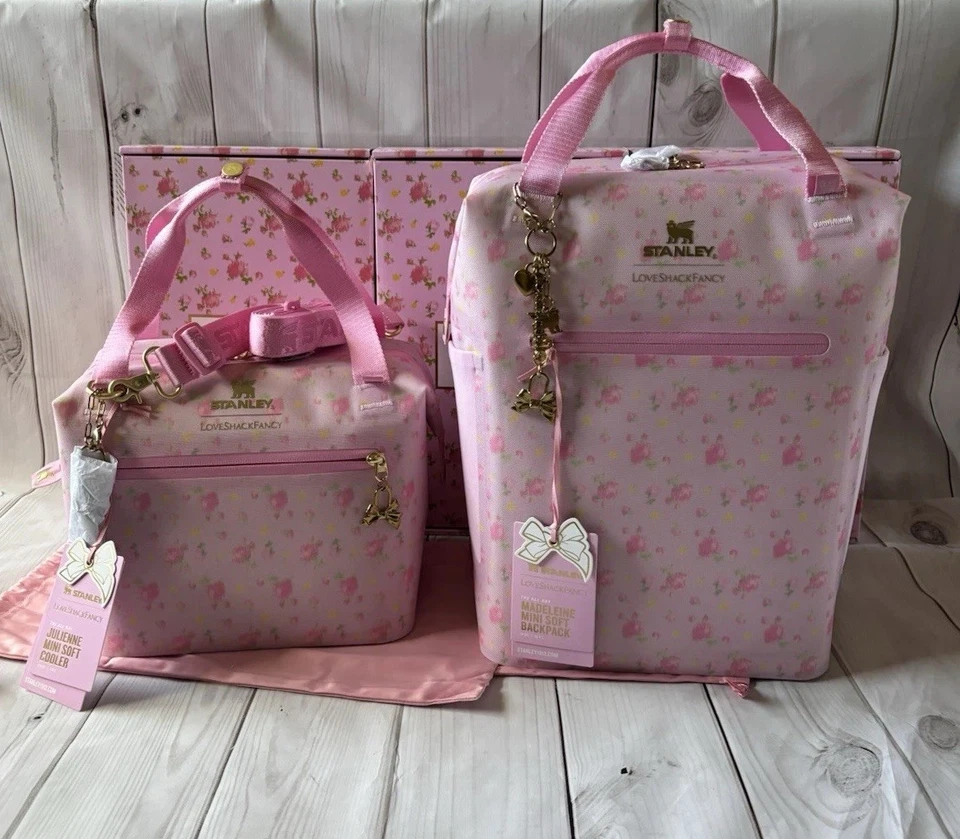 Stanley x LoveShackFancy Madeleine Cooler Mochila Lancheira Cooler Ibiza pôr do sol - Imagem 4 de 4