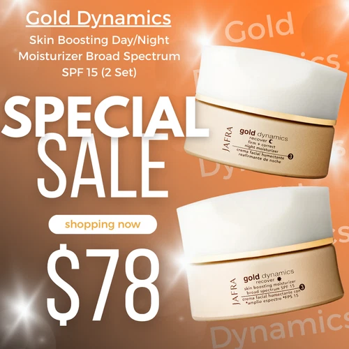 JAFRA Gold Dynamics – Day & Night Cream Duo Sale Price: $78 USD New and Sealed