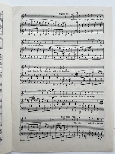 Robert Schumann: "ZIGEUNERLEBEN" 4st. (SATB) Chorpartitur mit Klavierbegleitung - Bild 2 von 2