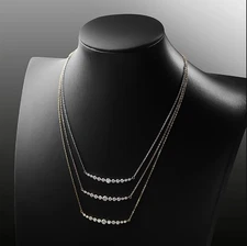 1.1cttw Real Round Cut Moissanite Pendant Necklace 925 Sterling Silver Chain GRA