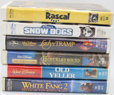 Lot of 6 VHS Disney Kids Childrens Family Movies Clamshell Cases Animals Live