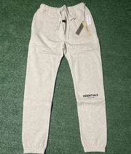Size Medium- Essentials Fear Of God Light Oatmeal Sweatpants 100% Authentic