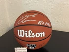 Derrick Coleman Signed Nets Logo Wilson NBA Basketball w/ROY'91 - (SCHWARTZ COA)