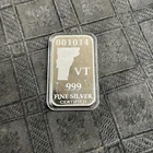 VT Vermont U.S. State Silver Bar 1 Full Troy oz .999 Silver