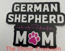 German Shepard Mom Sticker Water Bottle Laptop Tumbler Vinyl Dog Love Car Decal German Shepard Mom Sticker Water Bottle Laptop Tumbler Vinyl Dog Love Car Decal