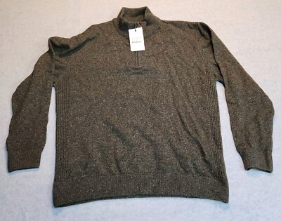 Barbour Tisbury Half-zip Sweater Size XXL Traditional Rustic Color Dk Seaweed 