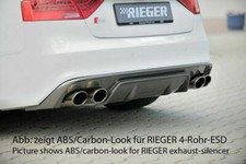Audi A5 S Line & S5 Coupe (2012-2016) RIEGER Rear Bumper Diffuser - Gloss Black