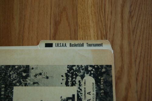 Very Rare 1953 Indiana High School Basketball State Finals Press Folder - Milan - Picture 2 of 8