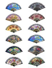 Spanish Folding Hand Fan,Handheld Fans Summer Vintage Dancing Party Hand Fans...