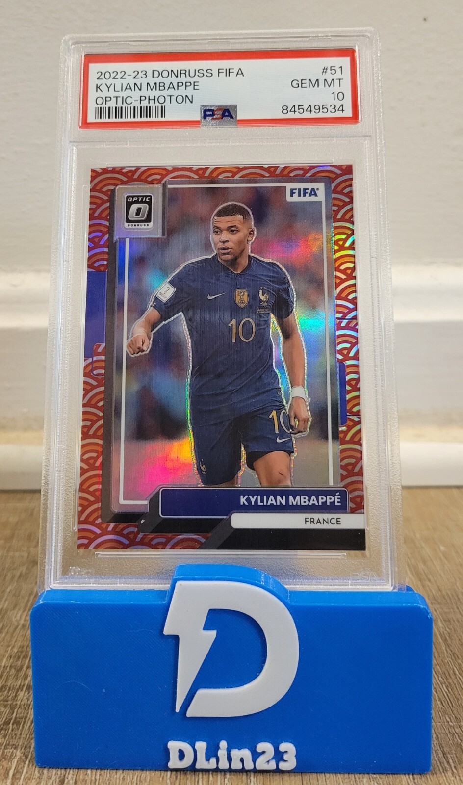 2022 DONRUSS FIFA OPTIC KYLIAN MBAPPE PHOTON SP #51 PSA 10 GEM MINT