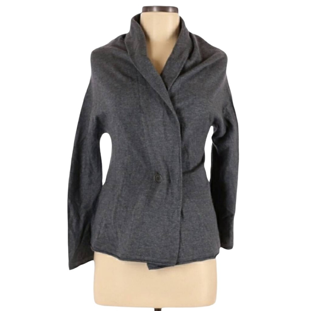 BCBGMaxAzria Solid Grey Long Sleeve Lightweight W… - image 11