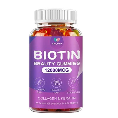Women s Natural Biotin Gummies Hair, Skin & Nails Support   Vegan Formula      
