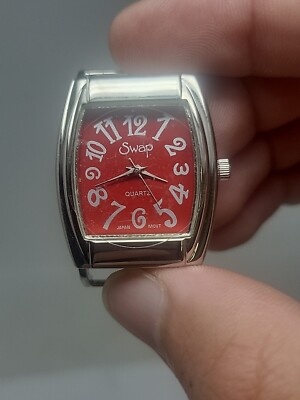 Red Swap Watch Face By Beehive Create-a-watch Accepts Up To 16mm Pass Thru Bands