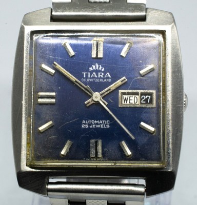 Tiara of Switzerland Silver Dart Automatic 25J Wrist Watch | eBay 