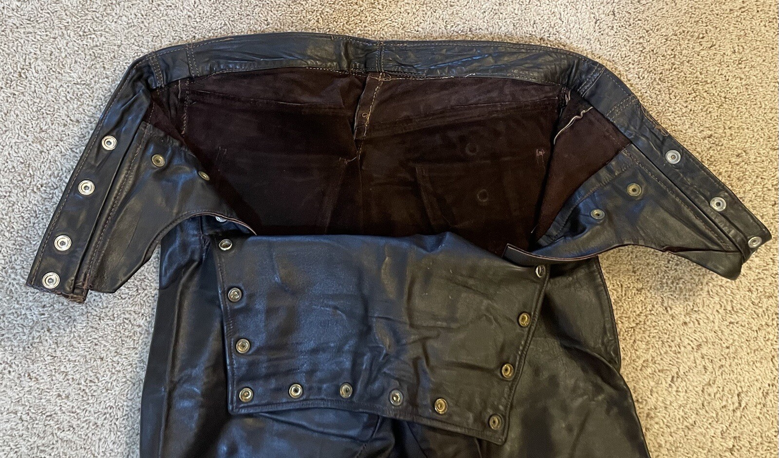 Just Leather San Jose Men’s Size 36 Brown Leather Old Snap Open Front