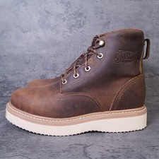JUSTIN Original Maxwell 6 Inch Steel Toe Work Boots Mens 12 Brown Work Safety