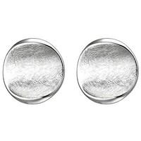Ohrstecker Aus 925 Silber Eismatt GewöLbt Rund Ohrringe Ohrschmuck Rhodiniert