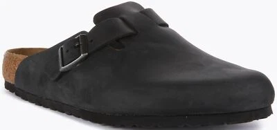Birkenstock Boston Boucle Réglable Unisexe Trainer Doublure En Noir UK 2-12 - Photo 1/4