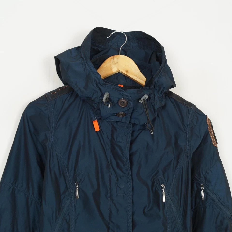 PARAJUMPERS Women's Windbreaker Jacket Size S Blue Polyester Hooded Full Zip - Image 3 of 4