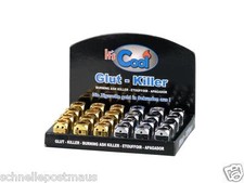 Kippentöter Glutkiller für Aschenbecher Metall silber gold Würfel