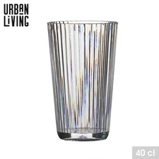 3x Large 400ml Tumblers Plastic Adults Water Juice Drinking Picnic Party, LINEA