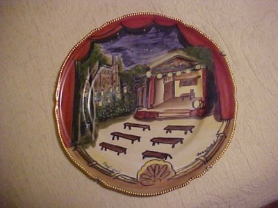 PAGLIACCI by Bemelmans Rare Museum of Modern Art Opera Plate 1940s  Castleton