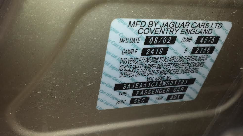 2001 02 2003 04 05 06 07 2008 JAGUAR X-TYPE RIGHT FRONT INTERIOR