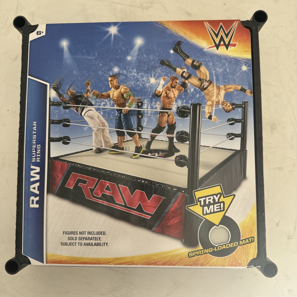 WWE RAW プロレス ミニチュアリング Mattel WWE RAW Wrestling Ring 2012 Playset Retired NIB | eBay
