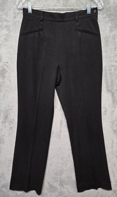 Fabrizio Gianni Pants Womens Size 4 Black Boot Cut High Casual Career 29x28.5