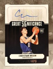 Christian Braun ROOKIE AUTO 2022-2023 Panini NBA Hoops Great Significance 22-23