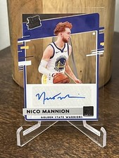 2020-21 Panini Clearly Donruss Nico Mannion Rated Rookie Auto Card Warriors 