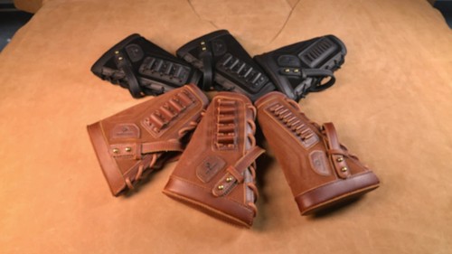 No-drill Leather Rifle Buttstock Sleeve Gun Cheek Rest for .300win .30-30 .22MAG - Video 1 of 1