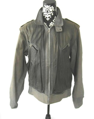 Herren Lederjacke Private - Real Leather - Kefir grau Größe M 