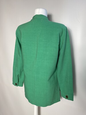 Marni Shirt Dress Long Sleeve Iron Buttons Woman's Green