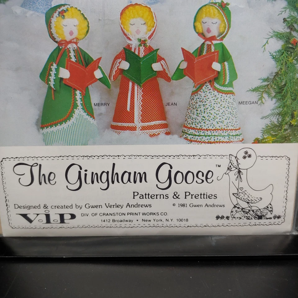 Soft Sculpture Doll Sewing Pattern - 30" Large Angel / 15" Christmas Carolers - Image 3 of 4