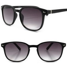 Classic Fashion Mens Womens Stylish Tinted Lens Black 2.25 Reading Sunglasses
