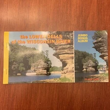 Vintage Lower Dells Of The Wisconsin River Postcard Album Of 24 Souvenir Book